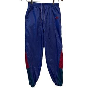 Vintage NIKE Track Pants boys Large 14-16 purple 90s retro training trousers